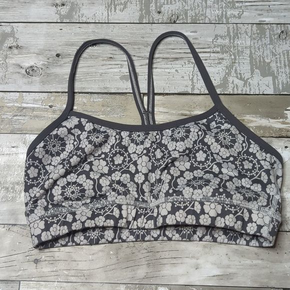 Lululemon Flow Y Bra IVTwiggy Printed Nimbus / Soot Light - Picture 2 of 5